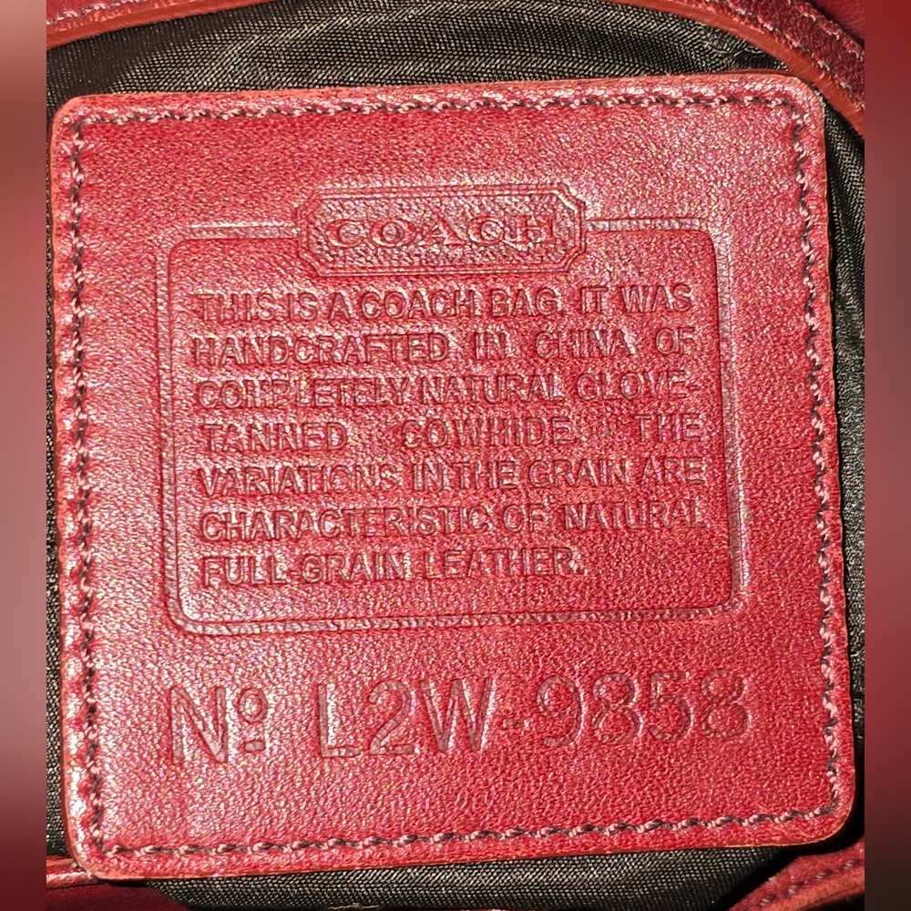 Coach VINTAGE LEGACY Red Glove Tanned leather backpack. EUC - Picture 14 of 16